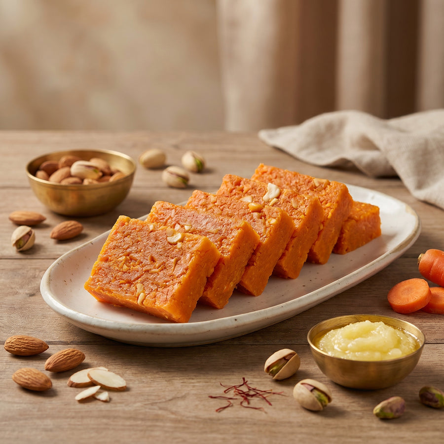 Carrot Ghee Mysorepak